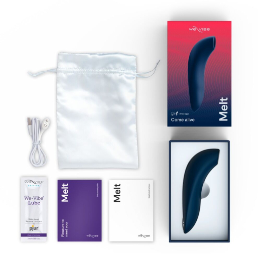 We-Vibe Melt Pulsator w. Suction Function blue contact-free Silicone Clitoral Stimulator rechargeable w. APP by WE-VIBE buy
