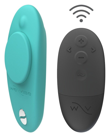 We-Vibe Moxie+ Panty Vibrator w. Remote & App aqua silky-soft Silicone 10+Mode waterproof rechargeable by WE-VIBE buy