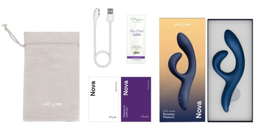 We-Vibe Nova2 Rabbit Vibrator w. App blue 10+ Vibration Modes rechargeable adjustable Angle by WE-VIBE buy cheap