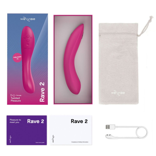 We-Vibe Rave2 G-Punkt Vibrator m. App pink leiser & leistungsstarker Silikon Vibrator von WE-VIBE günstig kaufen