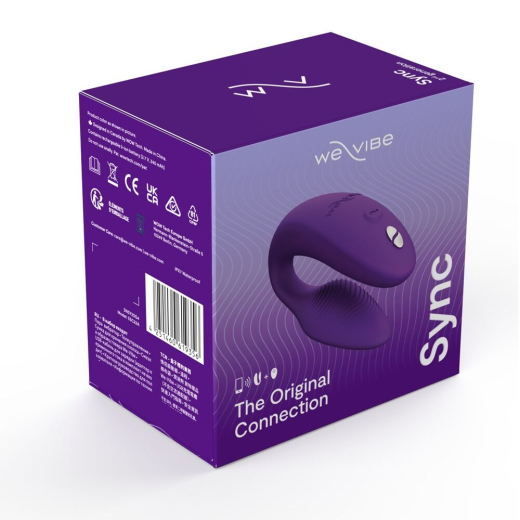 We-Vibe Sync2 Couples Vibrator w. Remote & App purple silky soft bendable Silicone 10x10 Mode waterproof by WE-VIBE buy