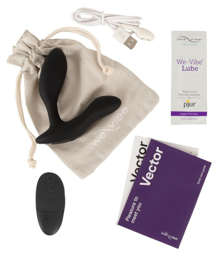 We-Vibe Vector+ Prostatavibrator m. Fernbedienung & App schwarz 10 Modi biegsamer Analvibrator von WE-VIBE kaufen