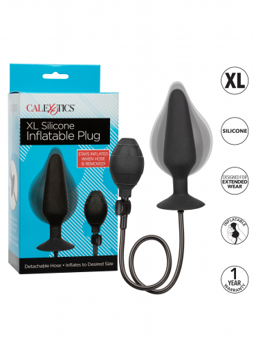 XL-Butt-Plug inflatable w. detachable Hose Silicone