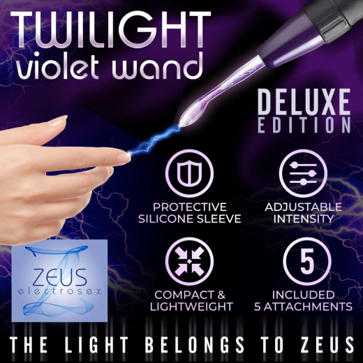Zeus Elektrosex Twilight Wand Deluxe Edition 6-teilig erzeugt Lichtblitze & Lichtshow im Schlafzimmer günstig kaufen