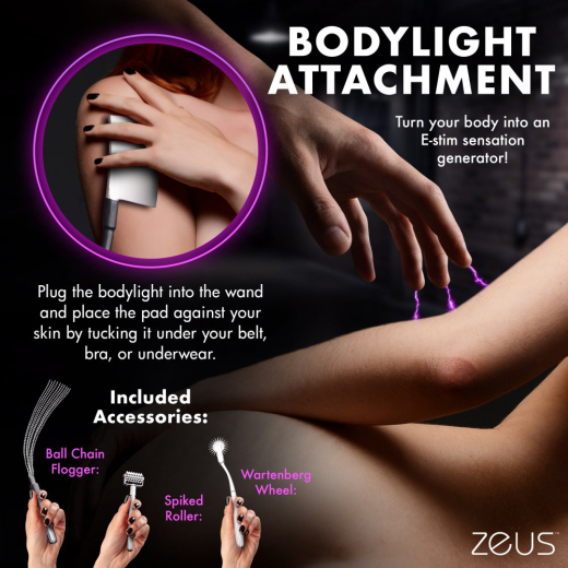 Zeus Violet Wand Ultimate Edition E-Stim Device Metal Case with 11 different Electrodes fluorescent Purple buy cheap