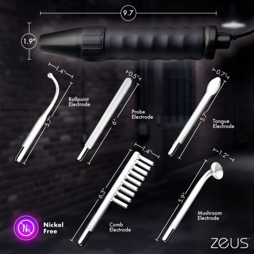 Zeus Violet Wand Ultimate Edition E-Stim Device w. 11 Electrodes fluorescent Purple by ZEUS USA buy cheap