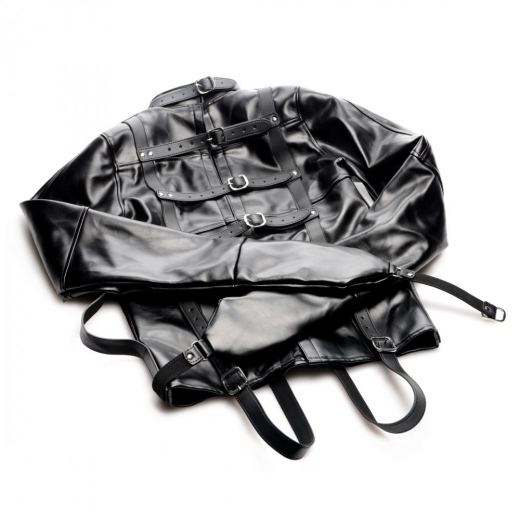Zwangsjacke m. Schrittriemen STRICT Kunstleder medium