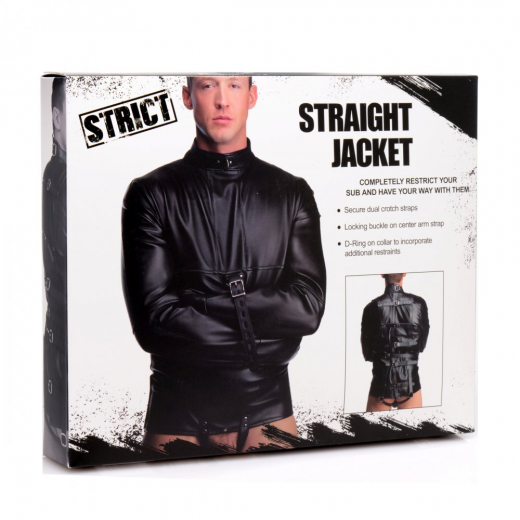 Zwangsjacke m. Schrittriemen STRICT Kunstleder medium