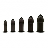 Butt Plug Kit 5-Pieces Trainer TPE black