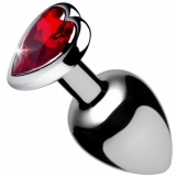 Butt Plug Red Heart Aluminium large