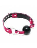 Ball Gag Silicone & Leather pink