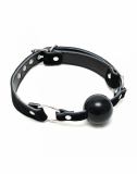 Ball Gag Silicone & Leather black
