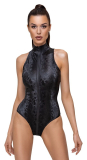 Body w. Collar & 2-Way Zipper Snakeskin-Look