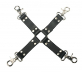Bondage Kreuz m. Drehkarabinern Hogtie Leder