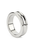 Cock Ring w. Notch Belowed Stainless Steel 40mm