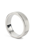 Cock Ring knurled CrissCross Stainless Steel 45mm