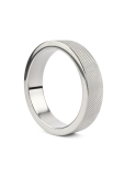 Cock Ring knurled CrissCross Stainless Steel 55mm