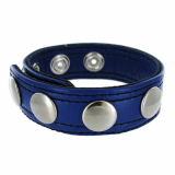 Cockring Leder Speed Snap blau