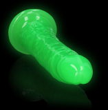 Dildo fluorescent Realistic slim Dong 6-Inch green