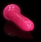 Godemiché fluorescent Realistic slim Dong 7-Inch rose