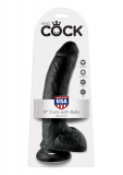 Godemiché m. Testicules King Cock 9 Inch Balls noir