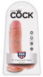 Dildo m. Hoden King Cock 8 Inch Balls haut