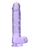 Dildo w. Suction Cup Realistic Cock 9-Inch purple