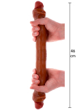 Doppeldildo ToyJoy Foreskin Double Dong 46cm Silikon