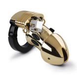 E-Stim Keuschheitskäfig Mystim Pubic Enemy Nr-1 goldfarben