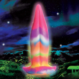 Fantasie-Dildo m. Saugnapf Unicorn Tongue fluoreszierend Silikon