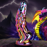 Glas-Dildo m. Standfuss Dragon Glass