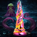 Glas-Dildo m. Standfuss Enchantress Rainbow