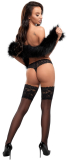 Hold-up Stockings w. Lace Top 14cm black