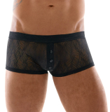 Hotpants homme avec patte de boutonnage dentelle
