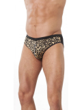 Herren-Slip m. Reissverschluss Leopard