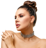 Chain Collar w. Leather Strap