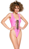 Lack-Body m. Schnürungen pink