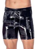 Vinyl Shorts w. Zipper & Pockets