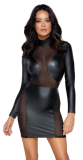 Langarm-Minikleid Mattlook & Netz