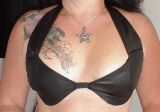 Top bustier en cuir