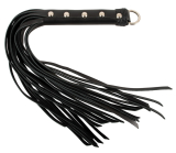 Leather Flogger Whip short w. studded Handle Beginner