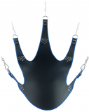 Leder Hängematte Sex-Sling 5-Punkte schwarz-blau