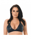 Leather Soft-Bra with Neckholder Bikini-Top