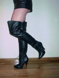 Leather Boots Legend Thigh High 5 High Heel US8