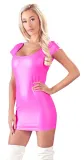 Minikleid kurzarm m. grossem Ausschnitt pink