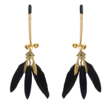 Nippel-Pinzenttenklemmen m. Federn schwarz-gold