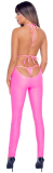 Overall m. Nackenträger & String pink