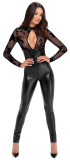 Jumpsuit w. Zipper Wetlook & Tulle