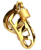 Penis Chastity Cage Brutal Stainless Steel golden