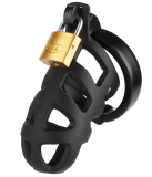 Penis-Keuschheitskäfig Brutal Edelstahl schwarz